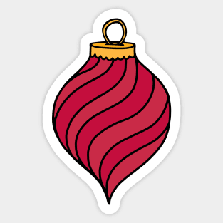 Red Christmas Tree Ornament Sticker